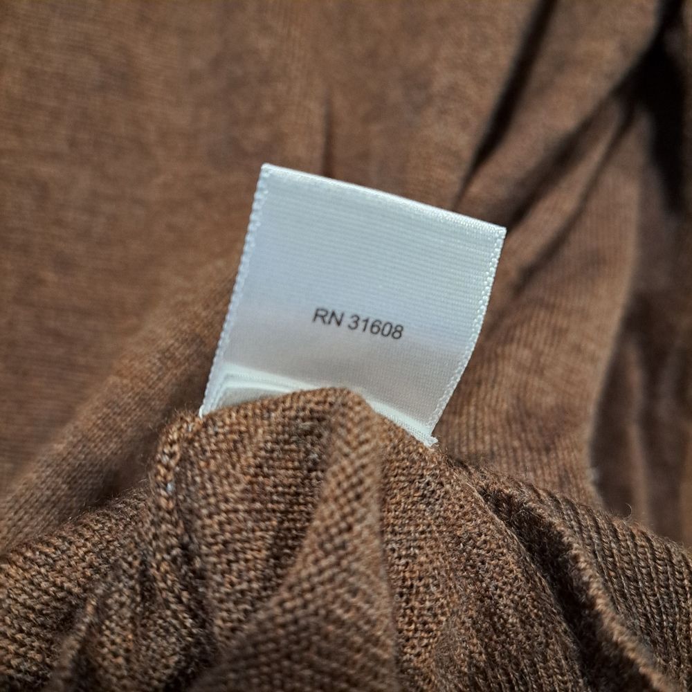 JoS. A. Bank Traveler 100% merino wool v-neck sweater lightweight brown size L - Picture 4 of 5